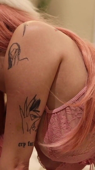 Straight-jacket Babe with Pink Hair