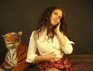 Cute college girl in sensual solo scene