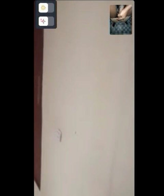 Horny Girl Having a Mutual Masturbation with Her Distance Lover, Video Call