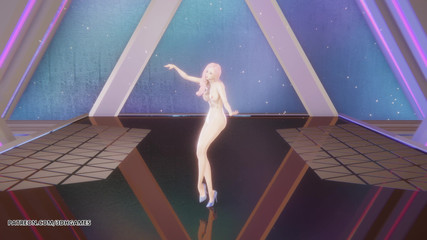 [mmd] Ive - Eleven Ahri Kaisa Seraphine Sexy Naked Dance Uncensored Hentai