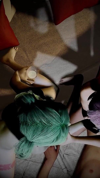 Threesome with Rebecca and Lucy in POV - Cyberpunk Edgerunners