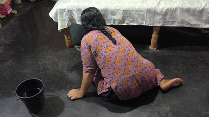 My Step Aunty Is Cleaning the House and I Hugged My Step Aunty