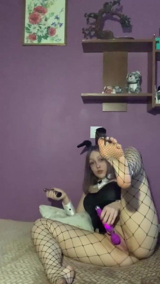 I Vape in a Bunny Suit and Masturbate Pussy with Vibrator!