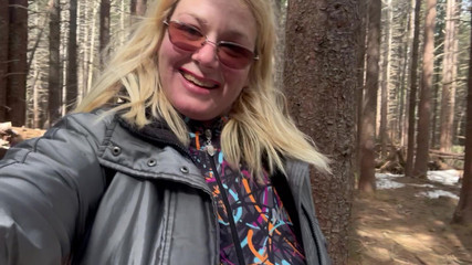 Pissing in the Woods in the Winter Day